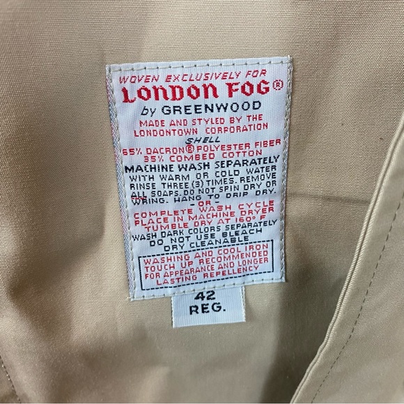 London Fog Beige Maincoat - Picture 6 of 7